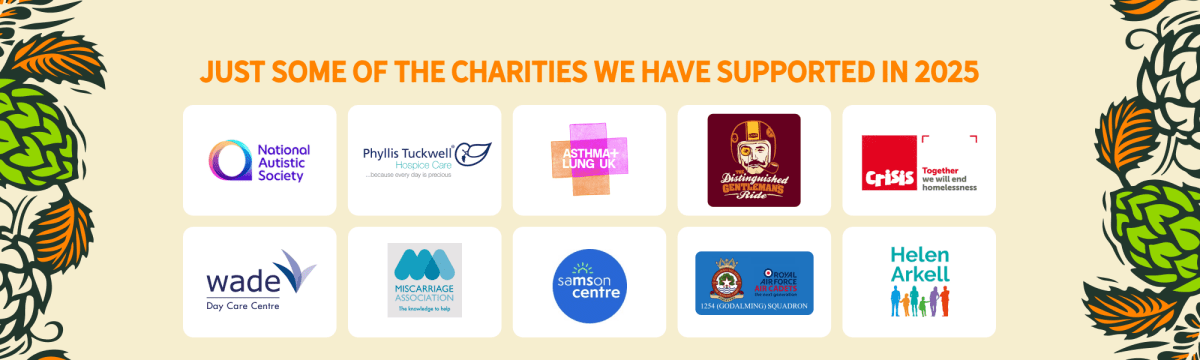 Thank you for supporting our 2025 charities – Hogs Back Brewery