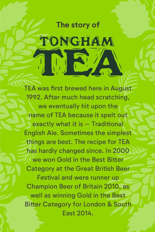 The Story of Tongham TEA Traditional English Ale beer