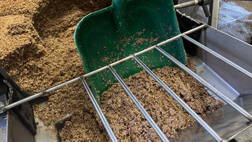 Digging out the mash tun