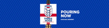 Three Hogs beer pumpclip for football fans