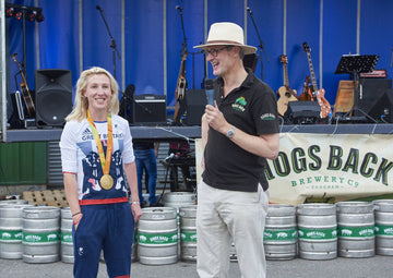 A Champion and a Charity Cheque at Hogs Back Harvest Festival - Hogs Back Brewery