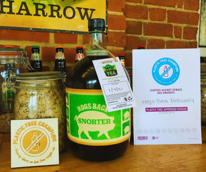Brewery Shop granted plastic free approved status - Hogs Back Brewery