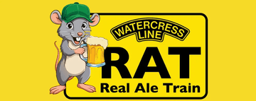 Hogs Back Beer on the Real Ale Train - Hogs Back Brewery