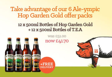Hop Garden Gold Aly-mpic promo - Hogs Back Brewery