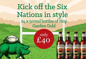 Kick off the Six Nations with this Hop Garden Gold offer - Hogs Back Brewery