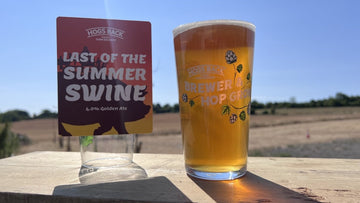 Last of the Summer Swine Pouring - Hogs Back Brewery