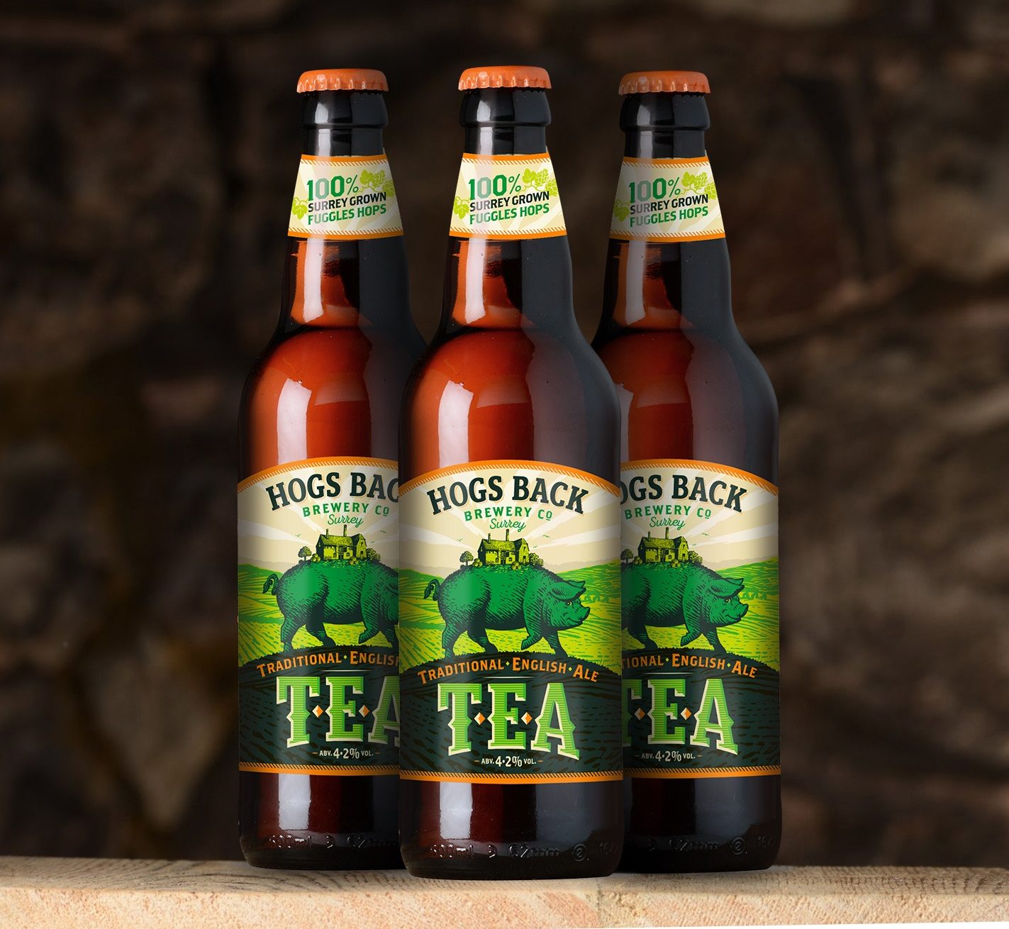 Hogsback Logo New design for Hogs Back Brewery's famous TEA beer – Hogs Back Brewery