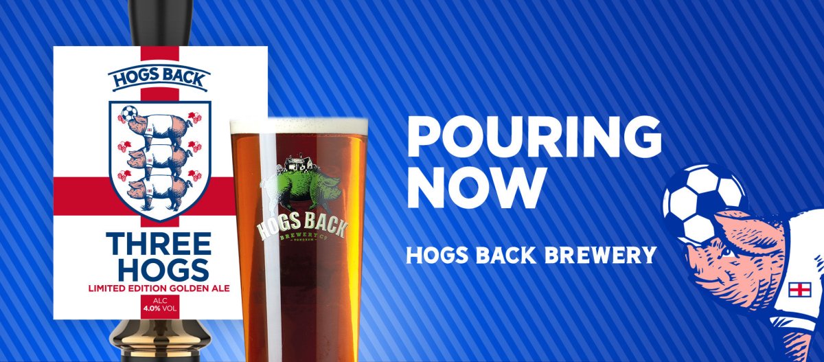 Hogs Back Butcher Three Hogs Pouring for Women's 2025 Euros – Hogs Back Brewery