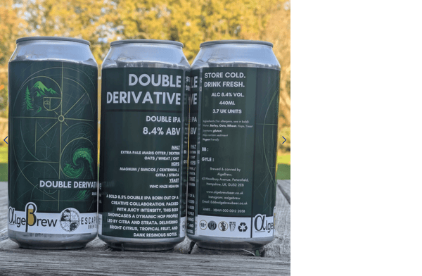 AlgeBrew Double Derivative 440ml Can - AlgeBrew Double Derivative 440ml Can - Hogs Back Brewery