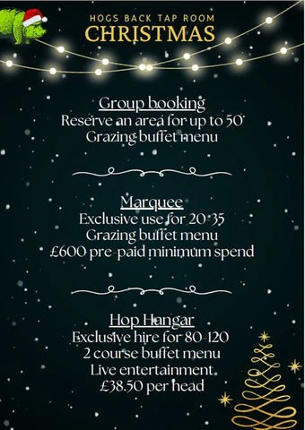 Christmas party packages - Christmas party packages - Hogs Back Brewery