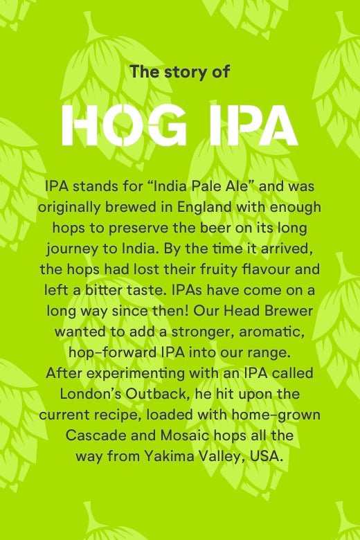 The story of Hog IPA beer - Hog IPA Bottled x8 - Hogs Back Brewery