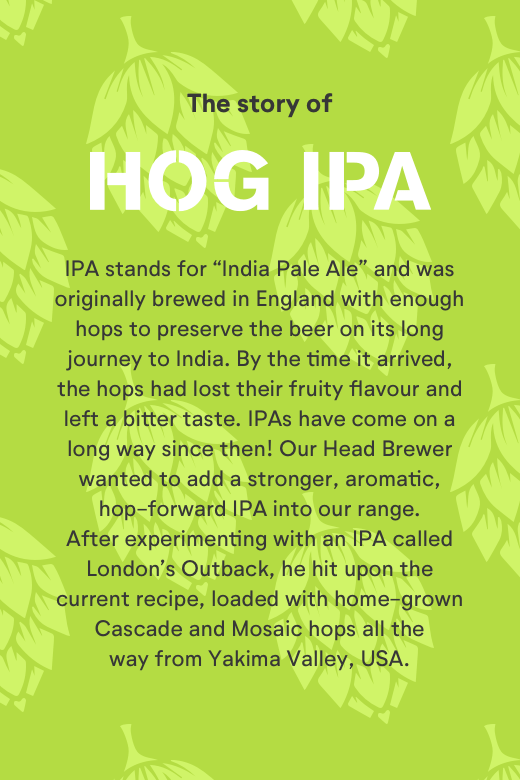 Hog IPA - Fresh Beer - Hog IPA - Fresh Beer - Hogs Back Brewery