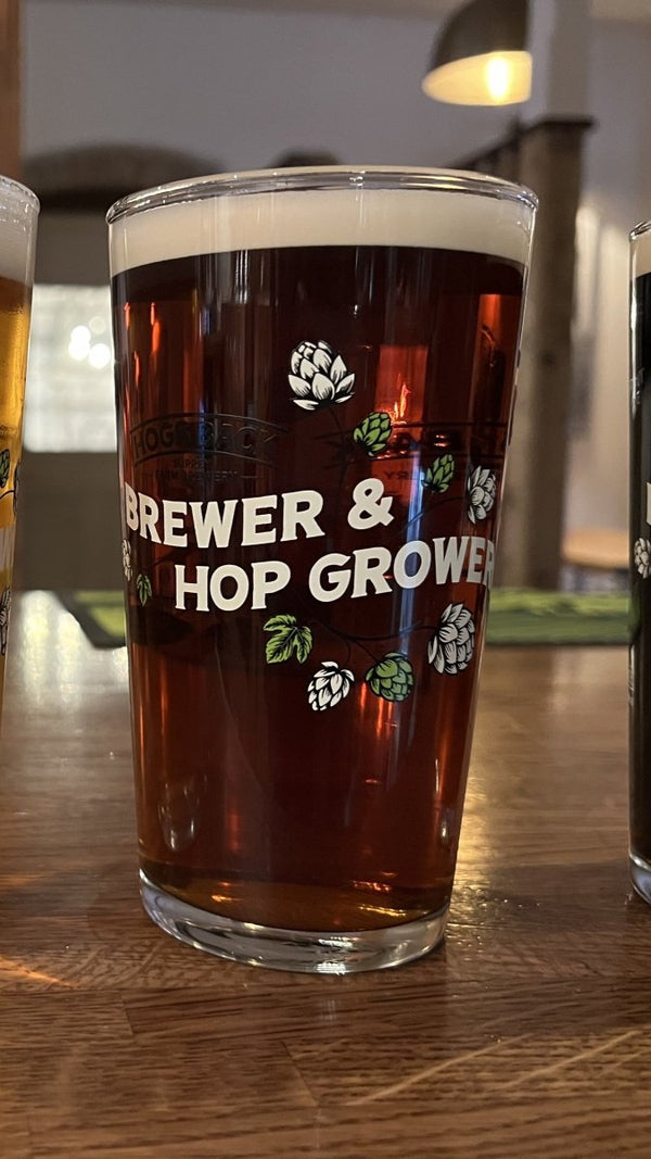 Hogs Back Pint Glass - Hogs Back Pint Glass - Hogs Back Brewery