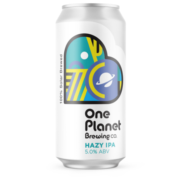 One Planet Hazy IPA Cans x12 - One Planet Hazy IPA Cans x12 - Hogs Back Brewery