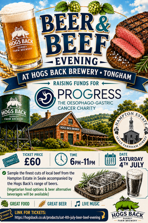 Sat 4th July: Beer & Beef Evening - Sat 4th July: Beer & Beef Evening - Hogs Back Brewery
