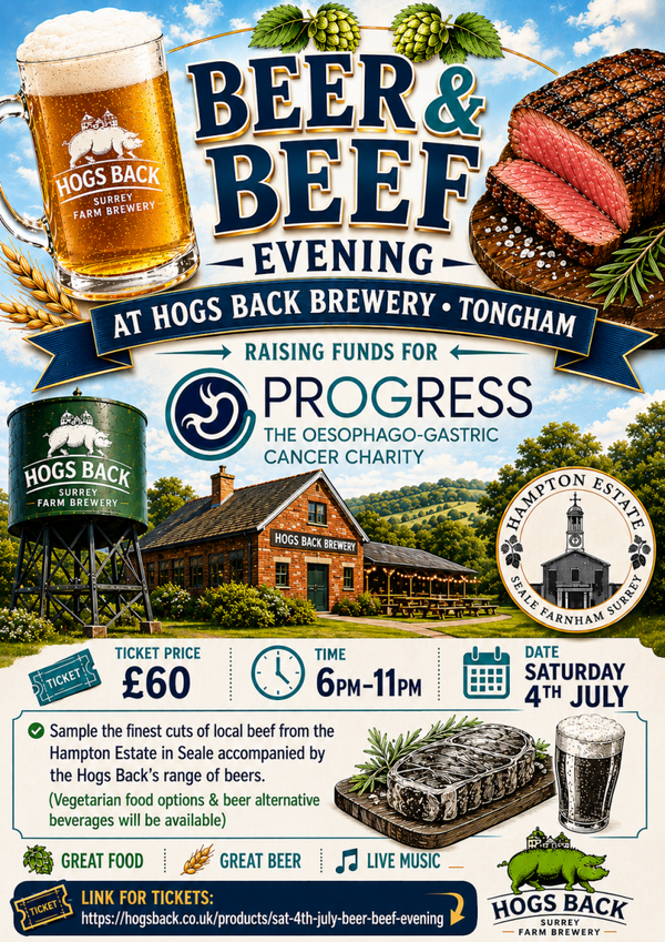 Sat 4th July: Beer & Beef Evening - Sat 4th July: Beer & Beef Evening - Hogs Back Brewery
