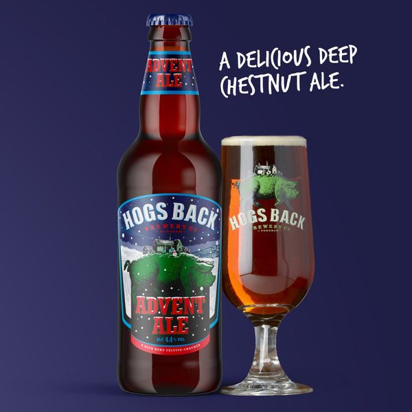 Advent Ale bottle of beer - The Christmas Business - Hogs Back Brewery