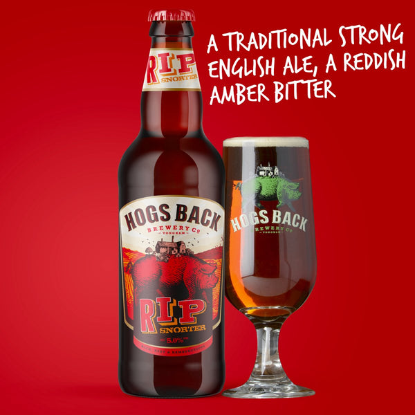 RIP Snorter ruby ale bottle of beer - The Christmas Business - Hogs Back Brewery