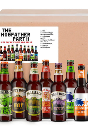 Hogfather beer box with 16 mixed bottled - The Hogfather Part II Mixed Case - Hogs Back Brewery