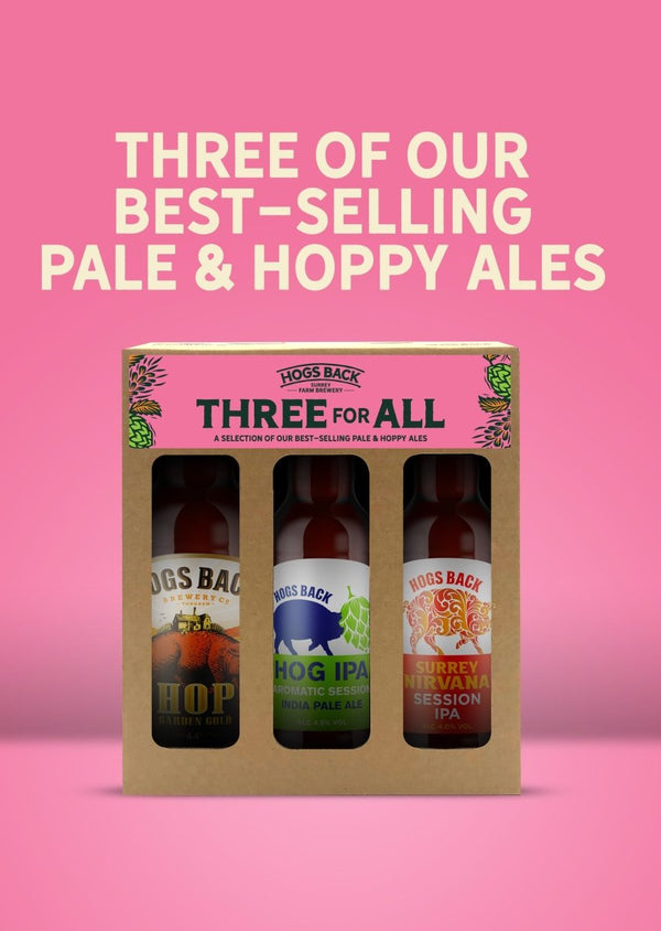 Three for All Light mixed bottled beer gift box - Three For All - Light Beers - Hogs Back Brewery